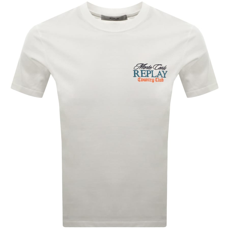 Image number 2 for Replay Graphic T Shirt White