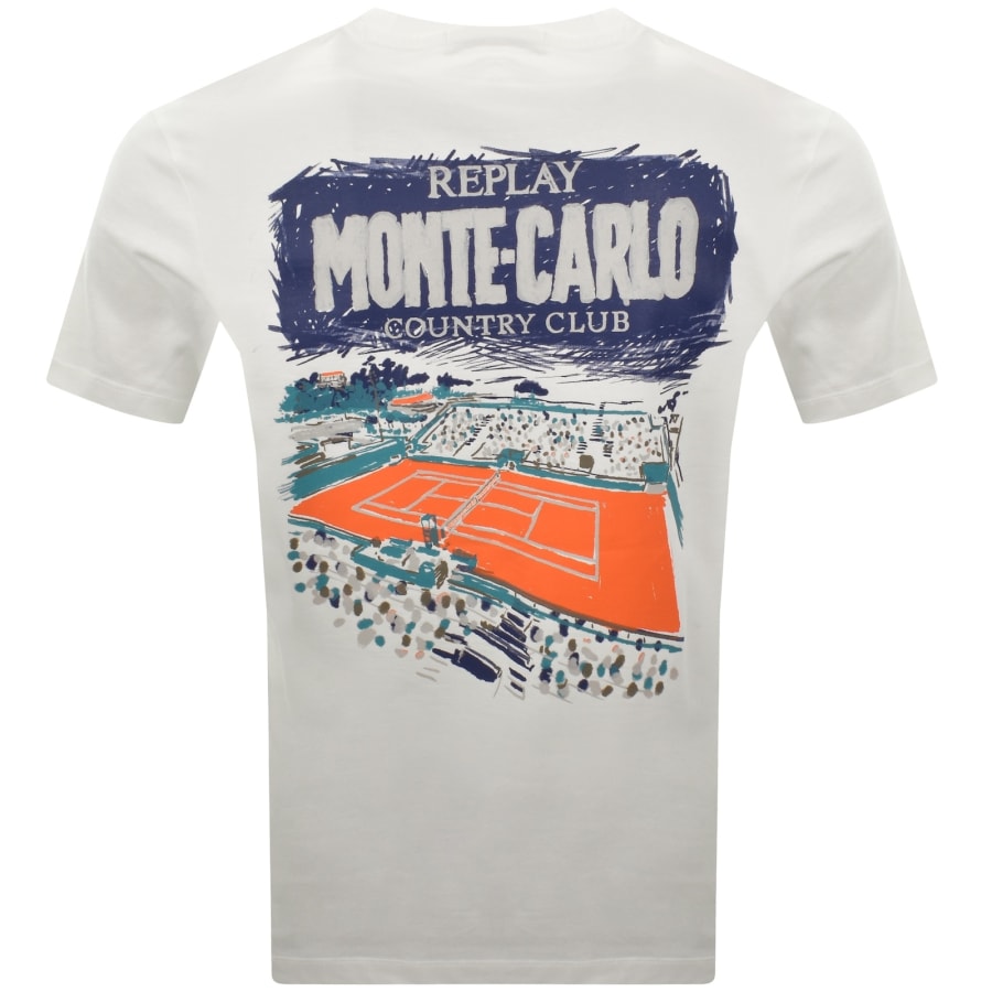 Image number 5 for Replay Graphic T Shirt White