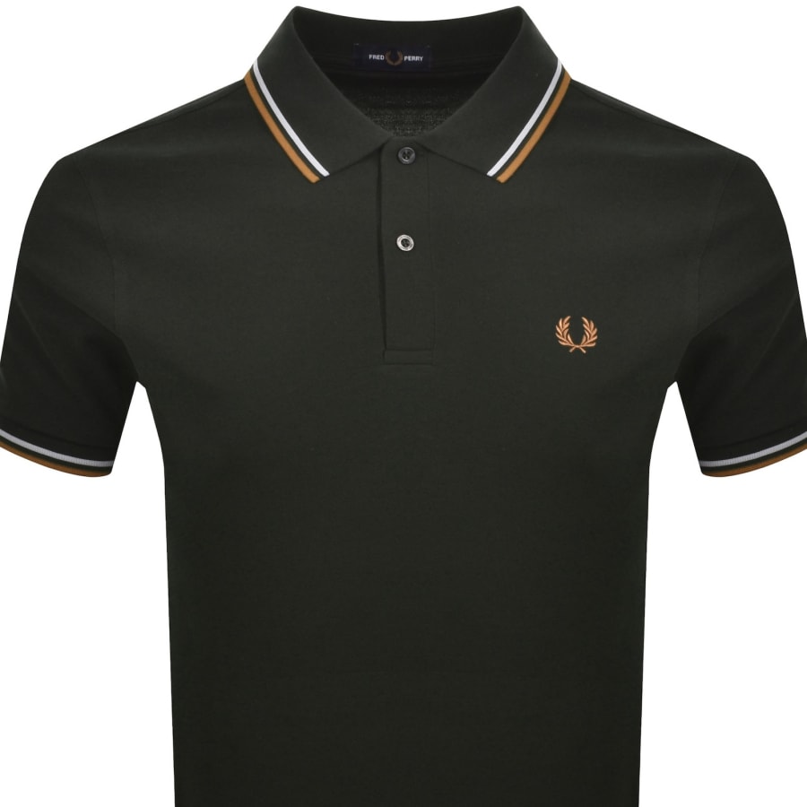 Image number 2 for Fred Perry Twin Tipped Polo T Shirt Green