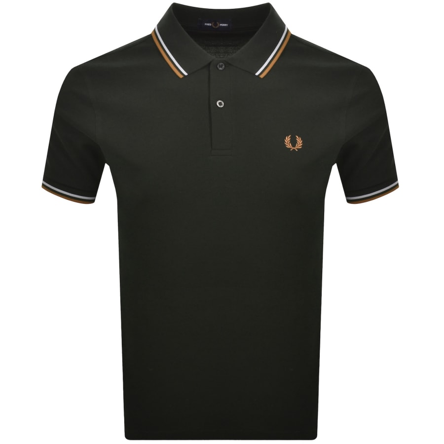 Image number 1 for Fred Perry Twin Tipped Polo T Shirt Green