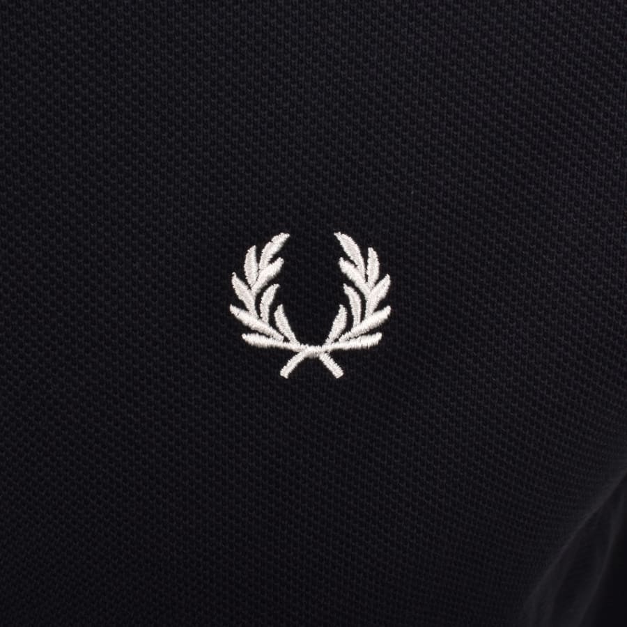 Image number 3 for Fred Perry Tartan Collar Polo T Shirt Navy