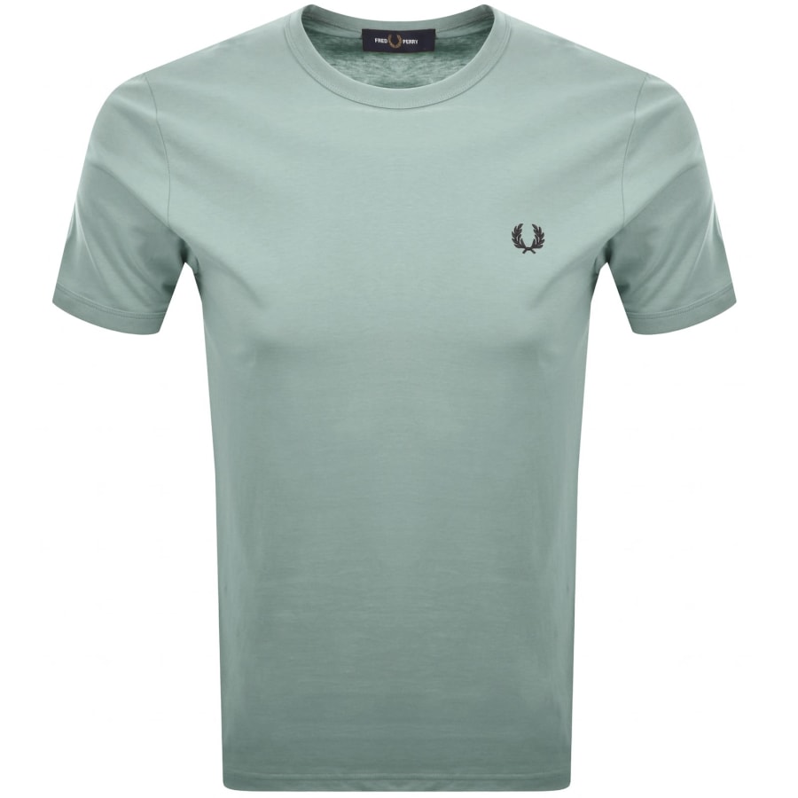 Image number 1 for Fred Perry Ringer T Shirt Silver Blue