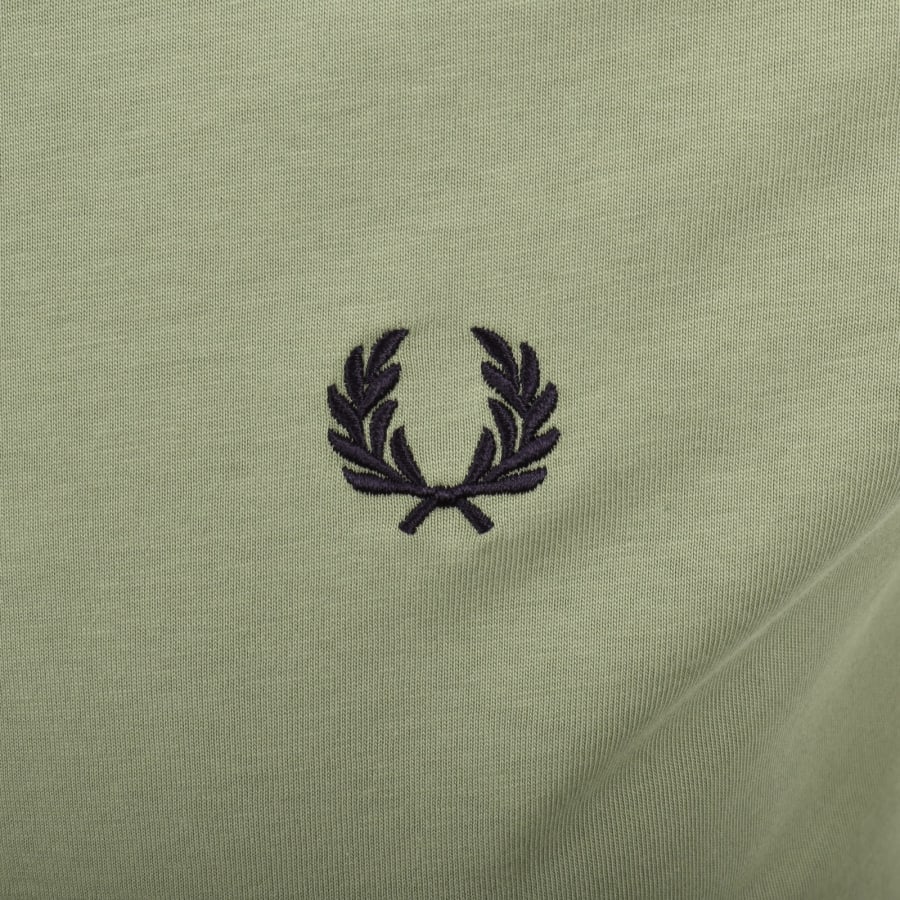 Image number 3 for Fred Perry Ringer T Shirt Seagrass Green