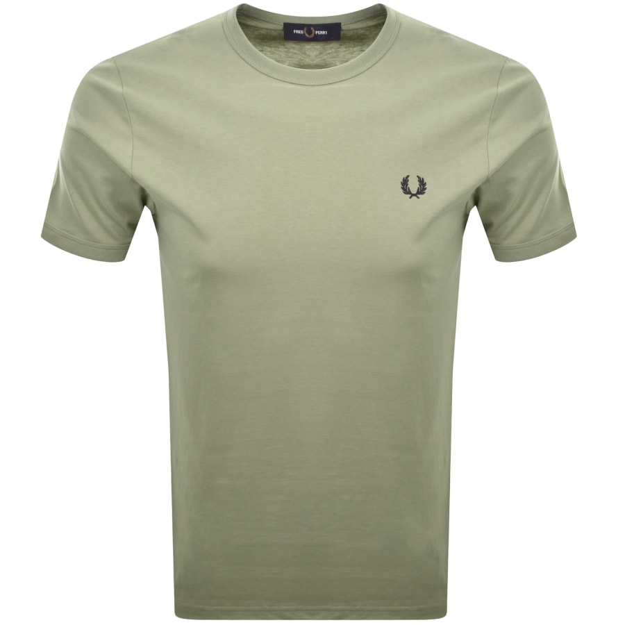 Image number 1 for Fred Perry Ringer T Shirt Seagrass Green