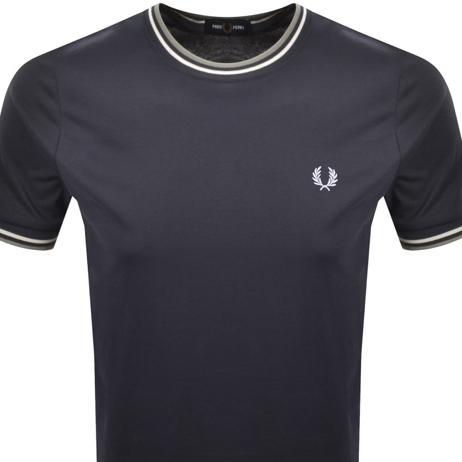 Image number 2 for Fred Perry Twin Tipped T Shirt Navy