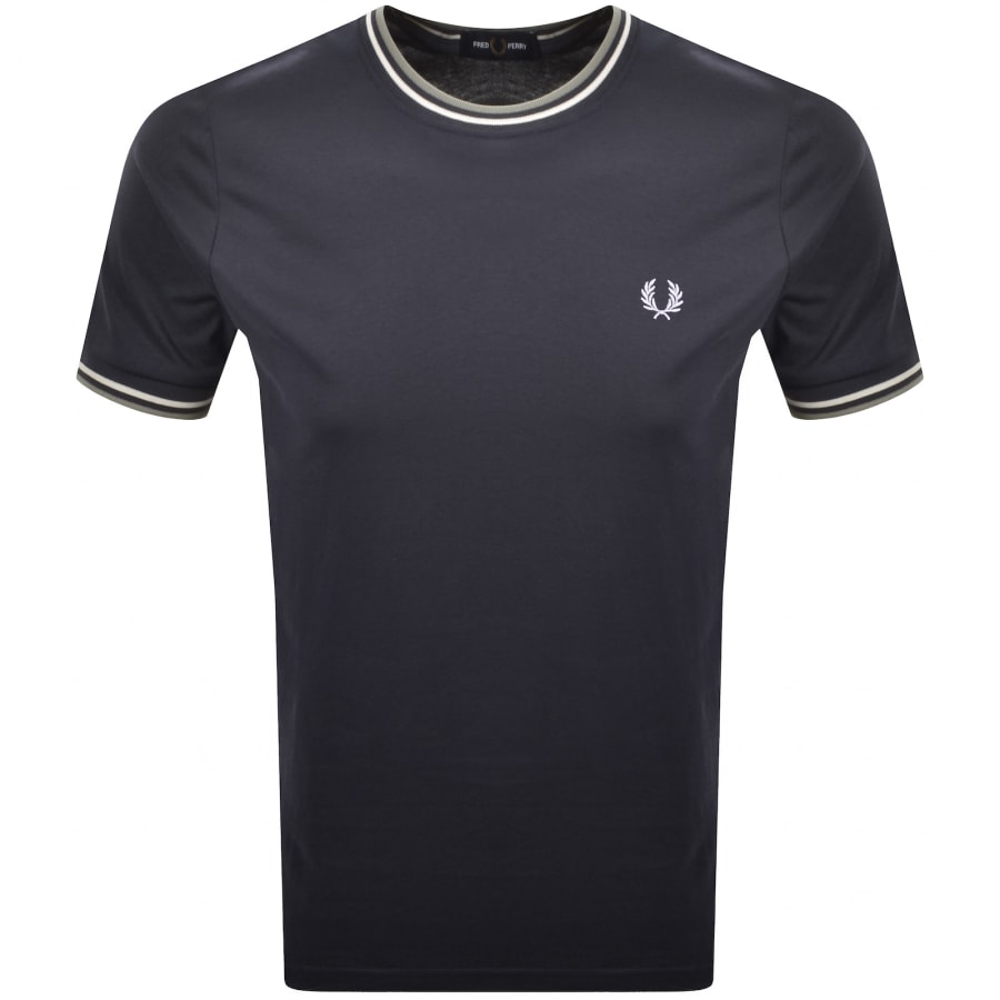 Image number 1 for Fred Perry Twin Tipped T Shirt Navy