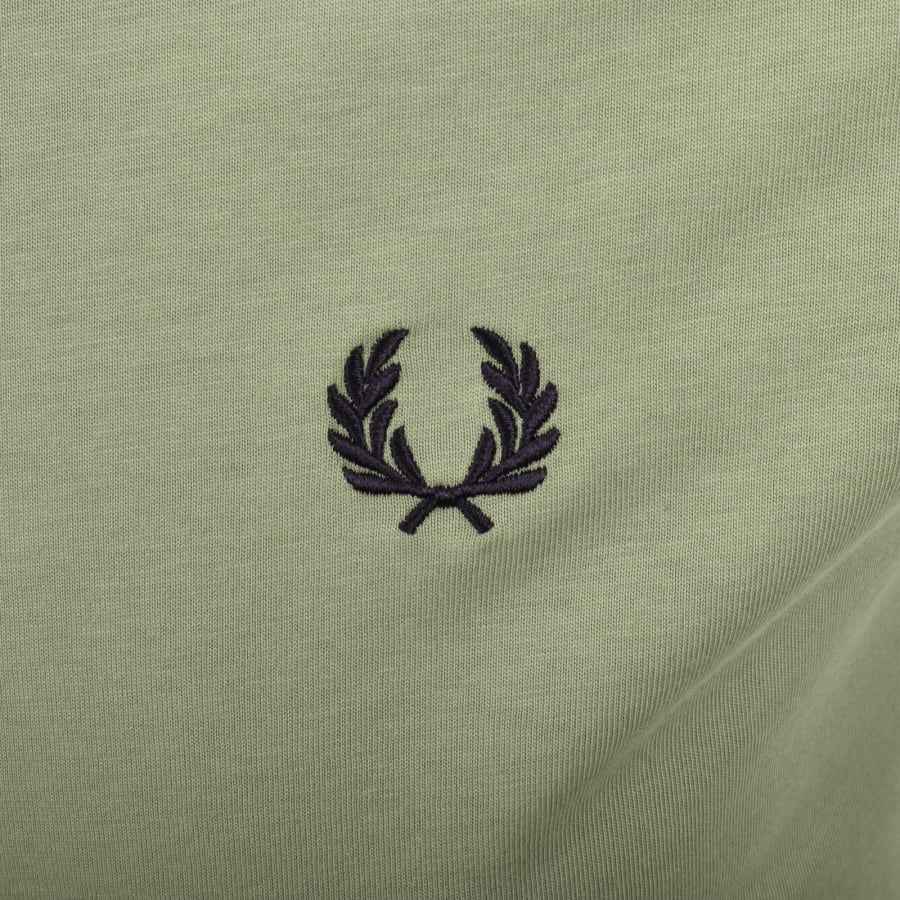 Image number 3 for Fred Perry Twin Tipped T Shirt Seagrass Green
