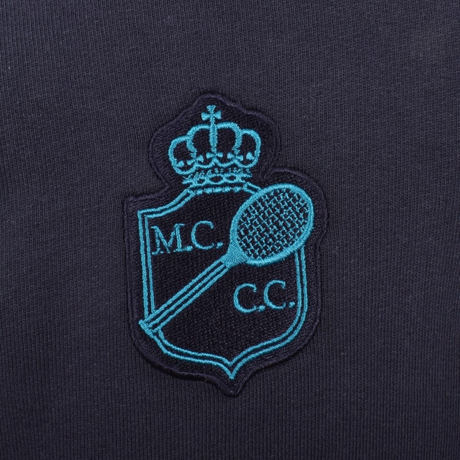 Image number 4 for Replay Quarter Zip Sweatshirt Navy