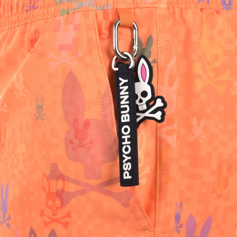 Image number 3 for Psycho Bunny Van Swim Shorts Papaya Orange
