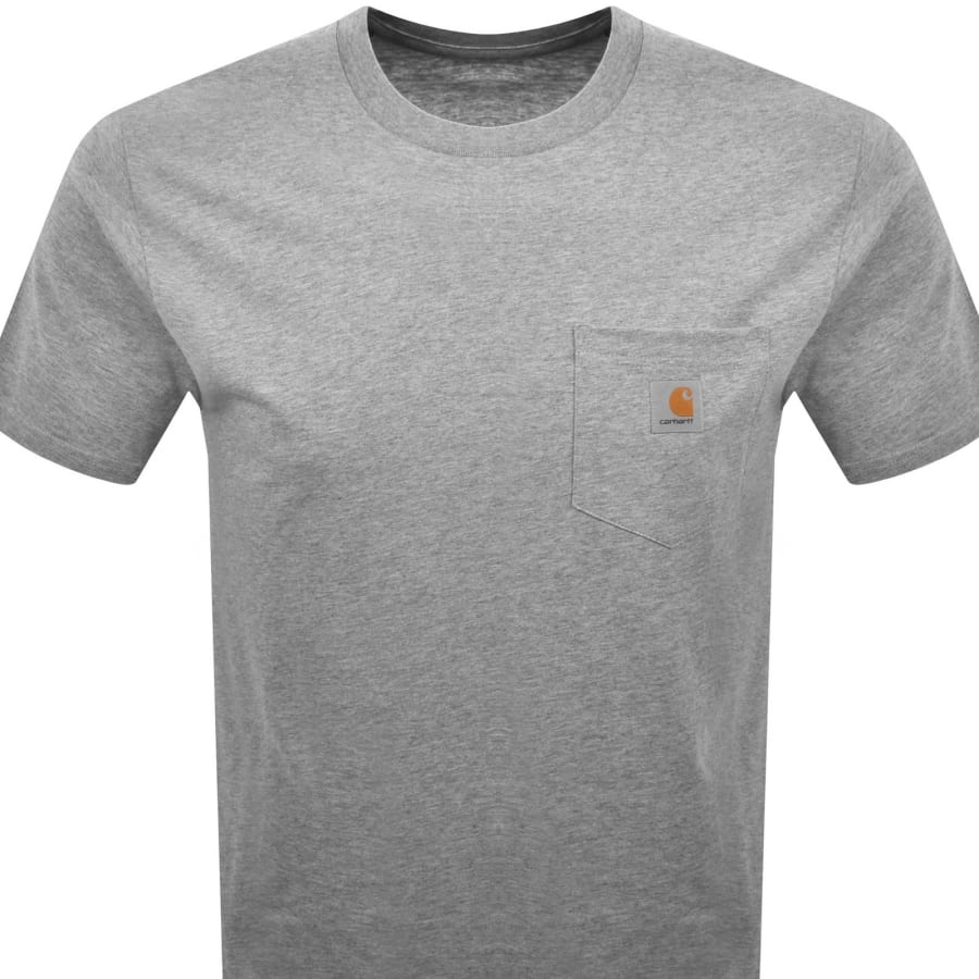 Image number 2 for Carhartt WIP Short Sleeved Pocket T Shirt Grey