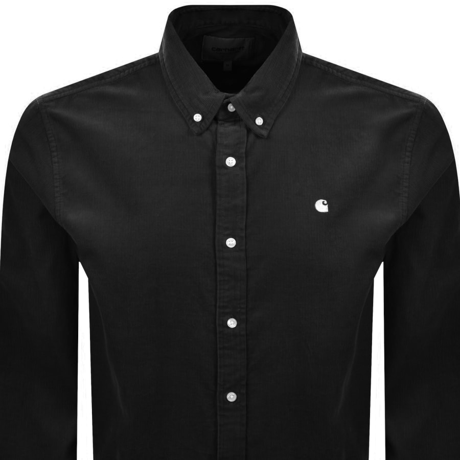 Image number 2 for Carhartt WIP Long Sleeve Cord Shirt Black