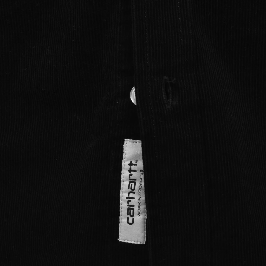 Image number 4 for Carhartt WIP Long Sleeve Cord Shirt Black