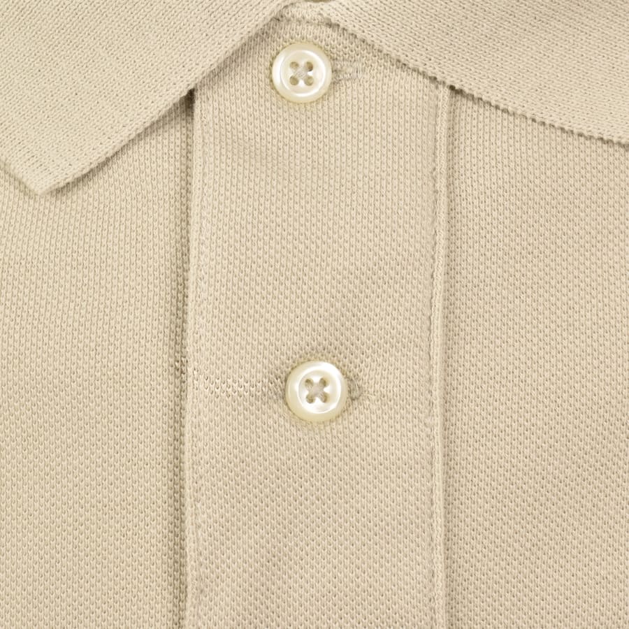 Image number 4 for Ralph Lauren Custom Slim Polo T Shirt Beige