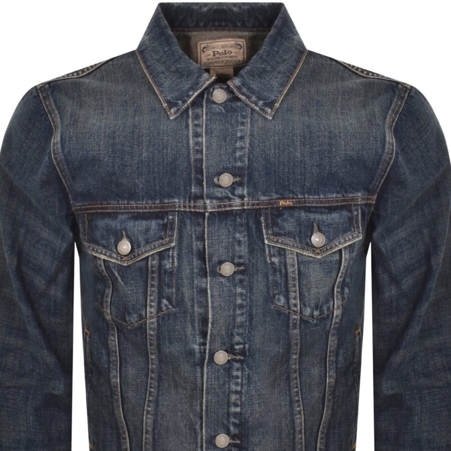Image number 2 for Ralph Lauren Icon Trucker Denim Jacket Blue