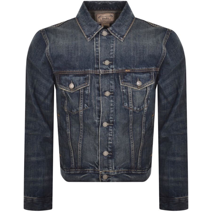 Image number 1 for Ralph Lauren Icon Trucker Denim Jacket Blue