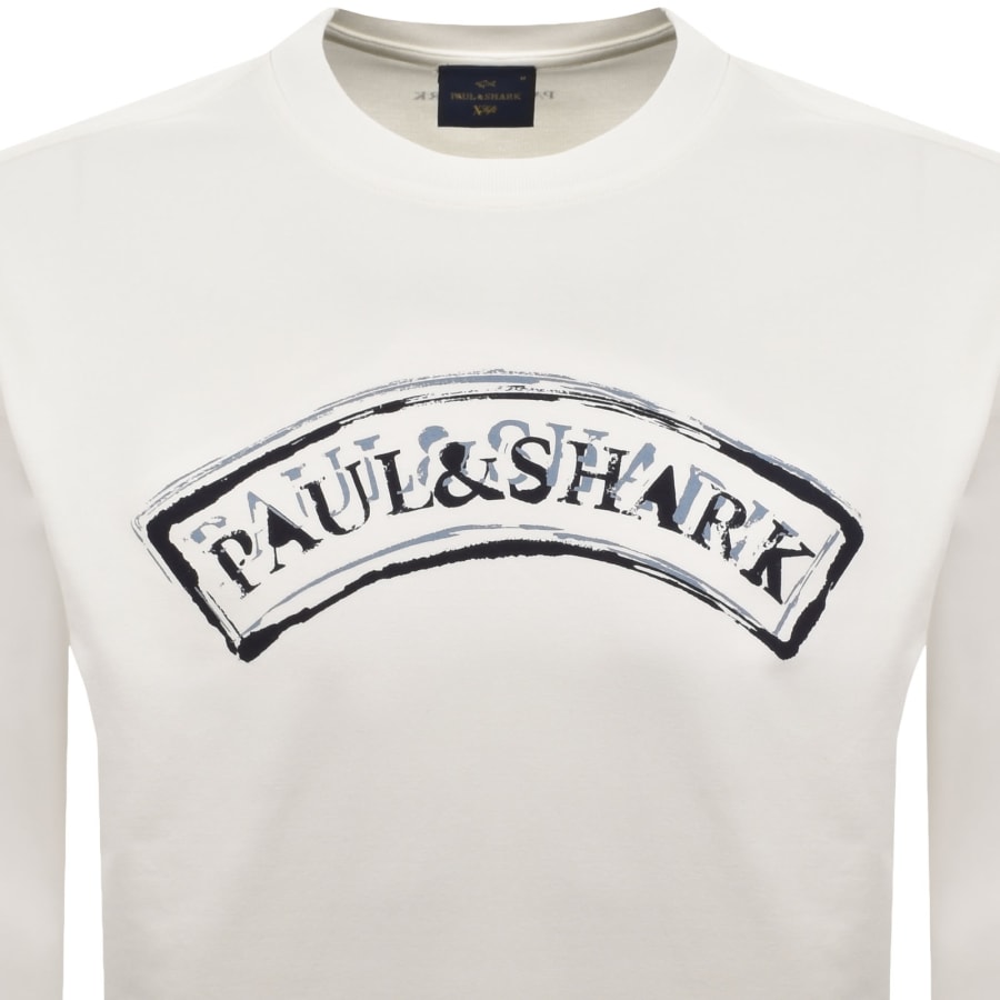 Image number 2 for Paul And Shark Logo Sweatshirt White