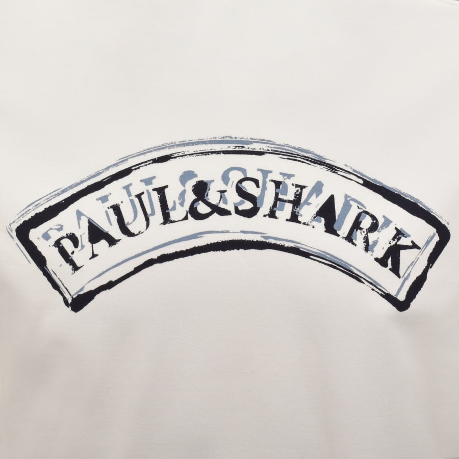 Image number 3 for Paul And Shark Logo Sweatshirt White