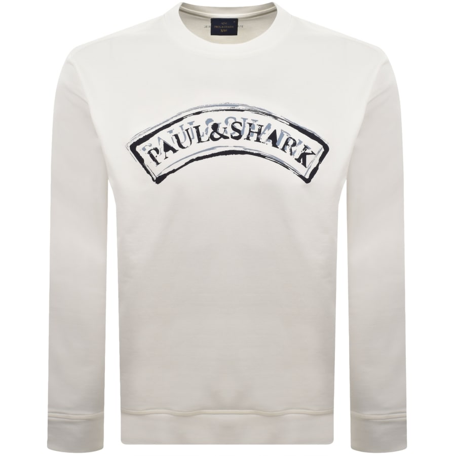 Image number 1 for Paul And Shark Logo Sweatshirt White