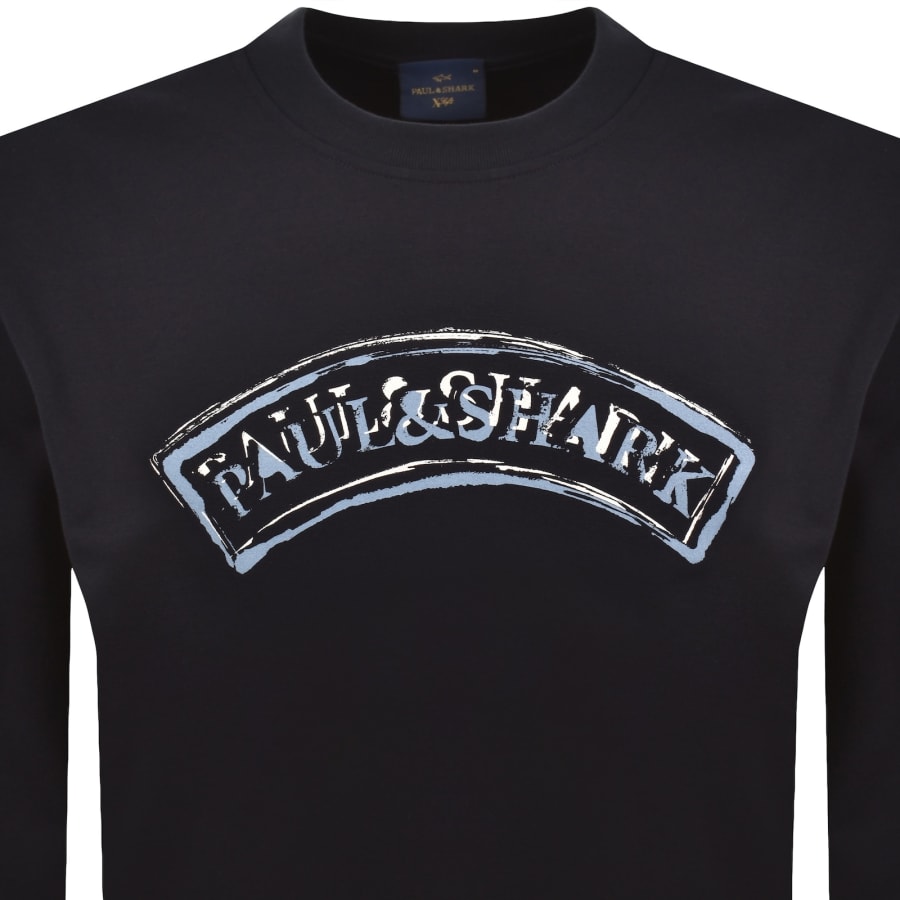 Image number 2 for Paul And Shark Logo Sweatshirt Navy
