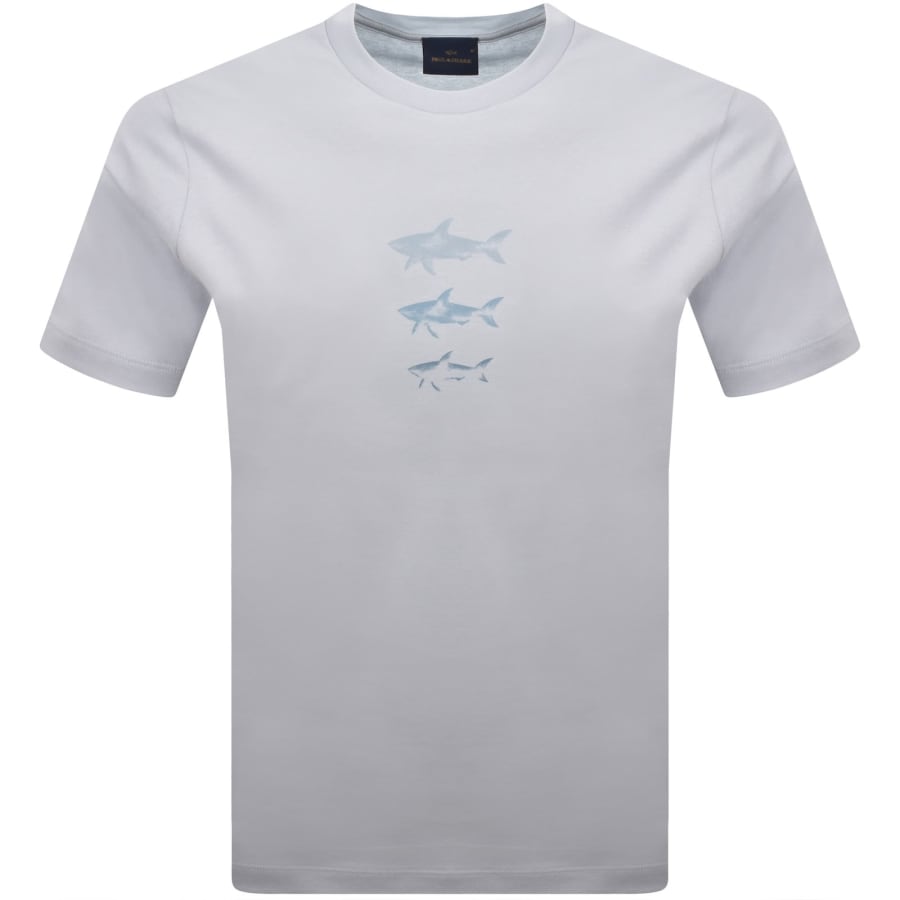 Image number 1 for Paul And Shark Graphic T Shirt Blue