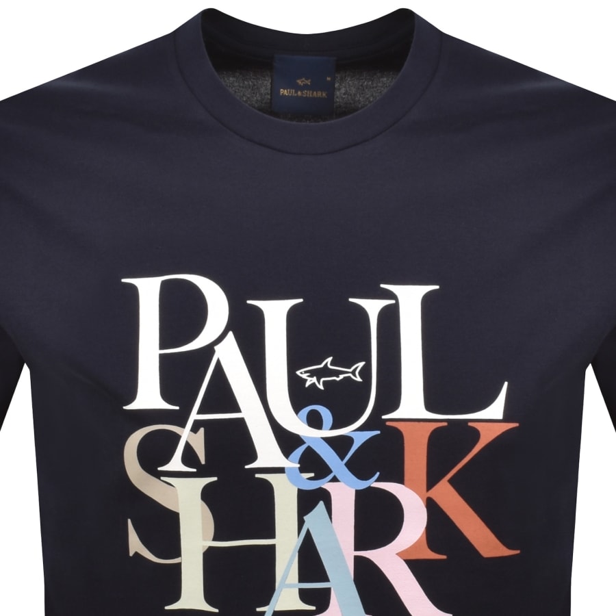 Image number 2 for Paul And Shark Graphic T Shirt Navy