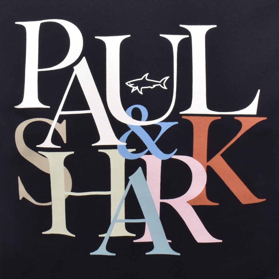 Image number 3 for Paul And Shark Graphic T Shirt Navy