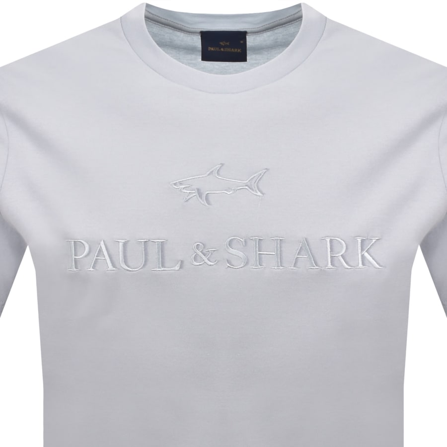 Image number 2 for Paul And Shark Embroidered Logo T Shirt Blue