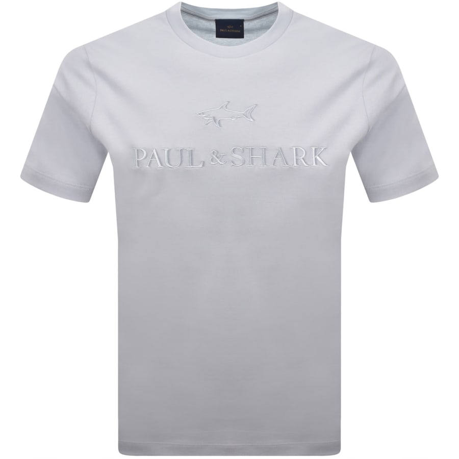 Image number 1 for Paul And Shark Embroidered Logo T Shirt Blue