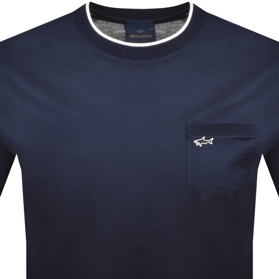 Image number 2 for Paul And Shark Chest Pocket T Shirt Navy