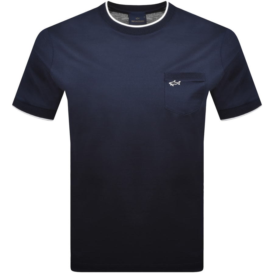 Image number 1 for Paul And Shark Chest Pocket T Shirt Navy