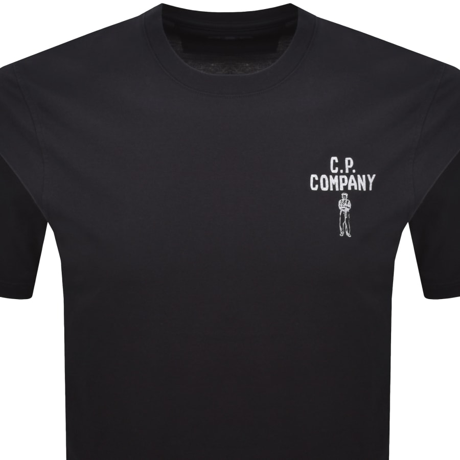 Image number 3 for CP Company Logo T Shirt Navy