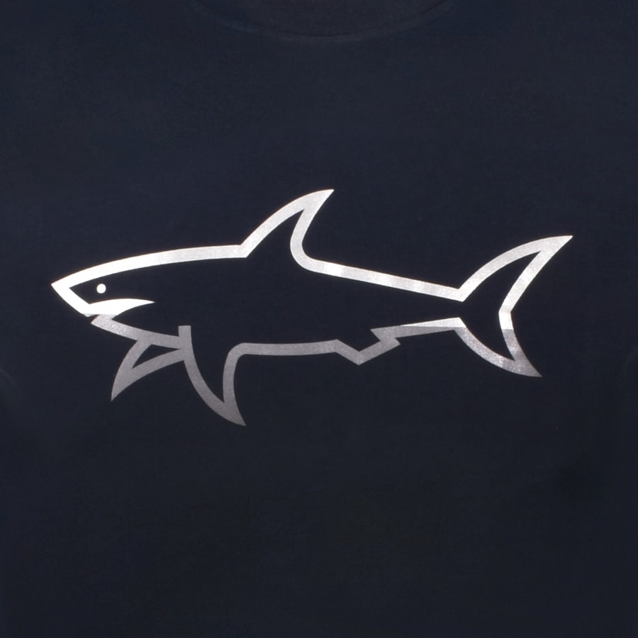 Image number 3 for Paul And Shark Printed Logo T Shirt Navy