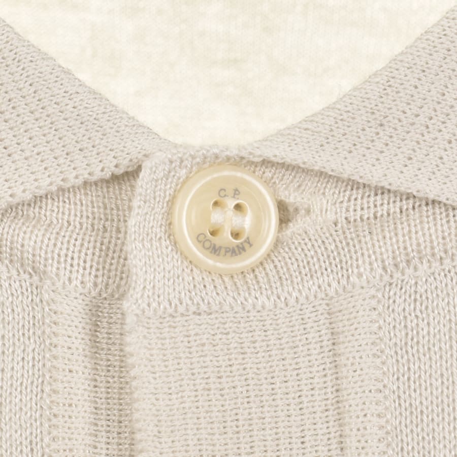 Image number 4 for CP Company Knit Polo T Shirt White