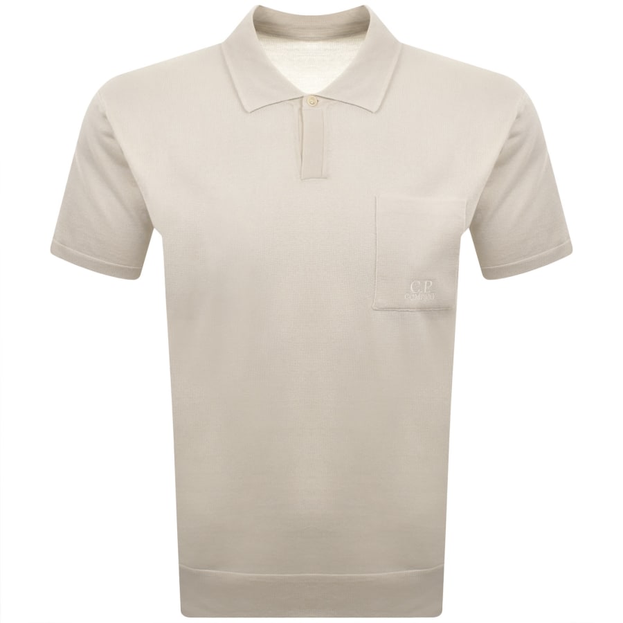 Image number 1 for CP Company Knit Polo T Shirt White
