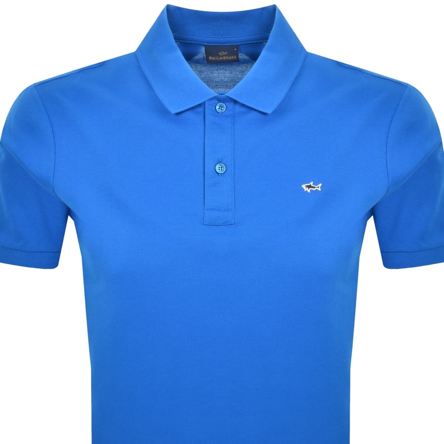 Image number 2 for Paul And Shark Logo Polo T Shirt Blue