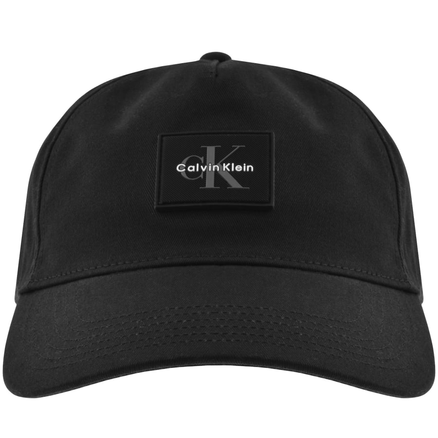 Image number 1 for Calvin Klein Monologo Rubber Patch Cap Black
