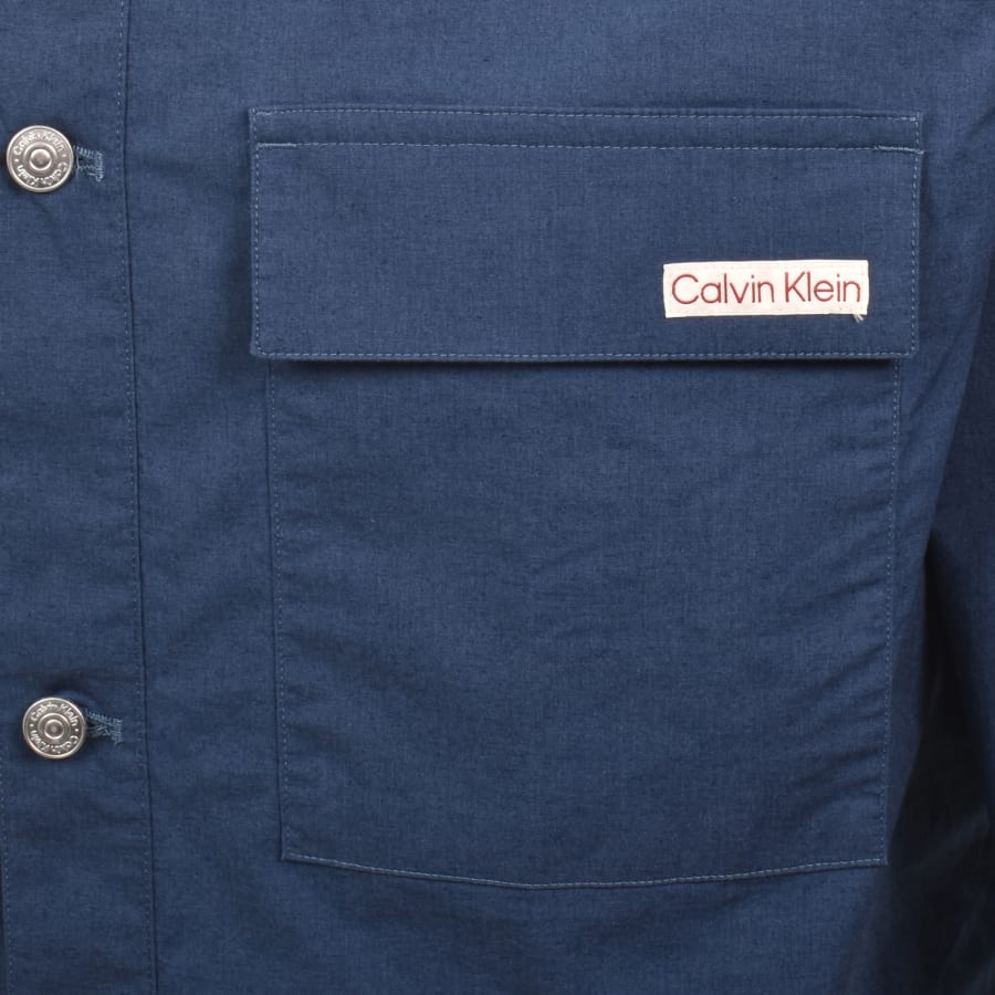 Image number 3 for Calvin Klein Jeans Nylon Utility Shirt Blue