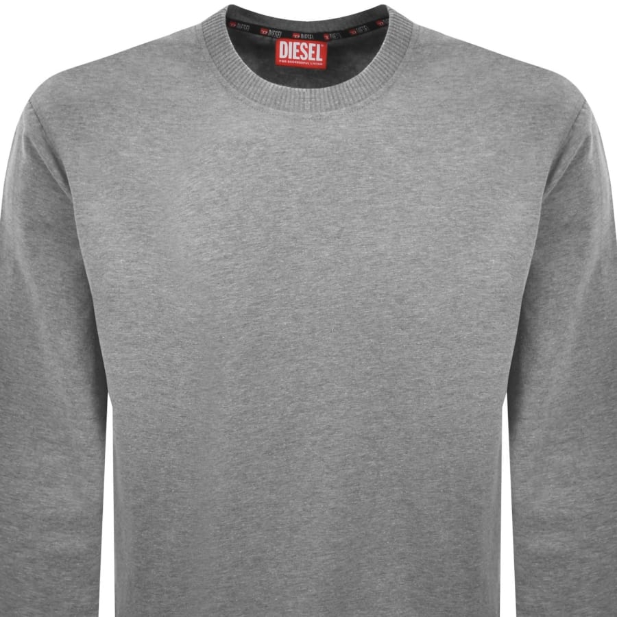 Image number 3 for Diesel Willy D Core Lightweight Sweatshirt Grey