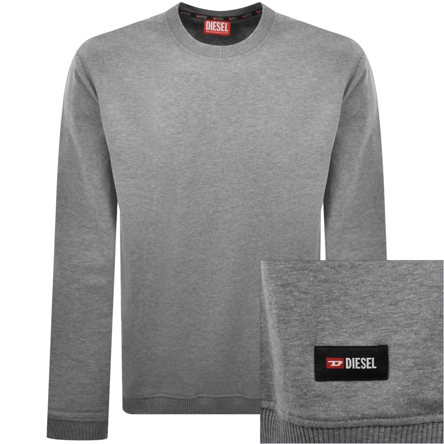 Image number 1 for Diesel Willy D Core Lightweight Sweatshirt Grey
