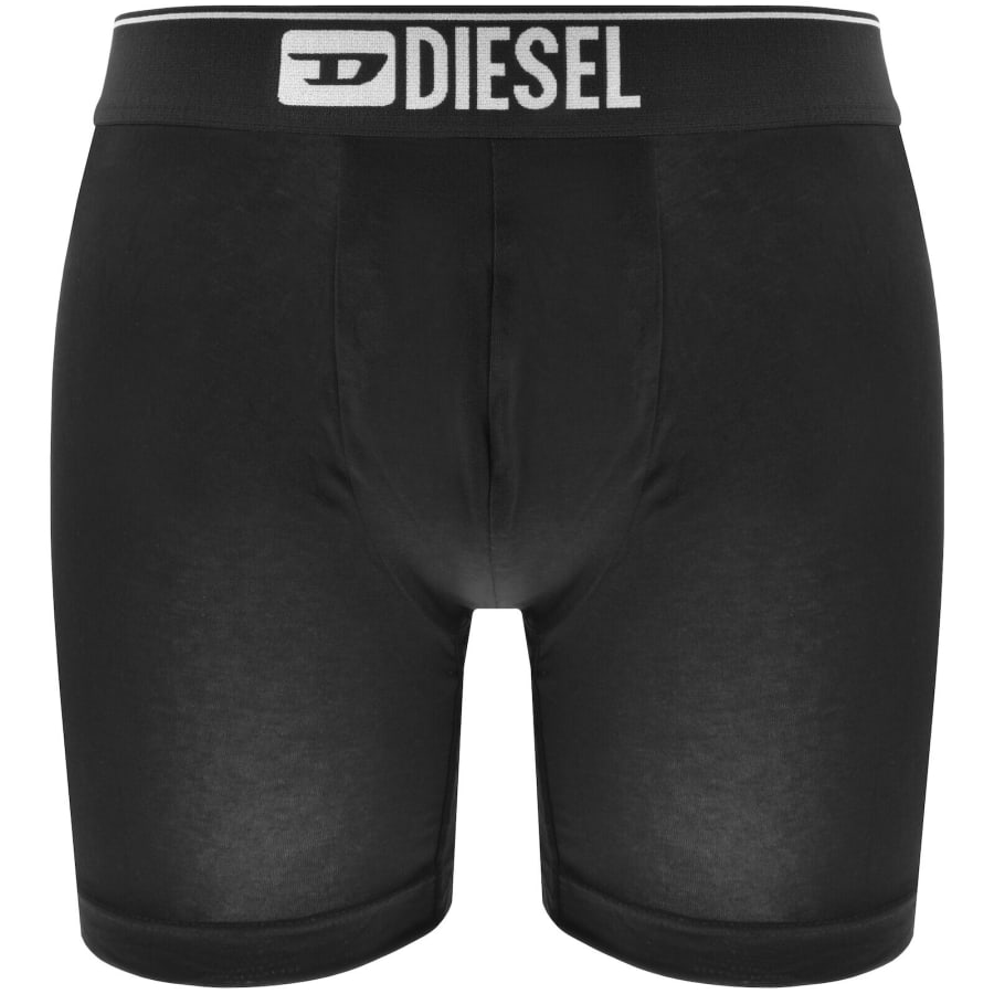 Image number 3 for Diesel Underwear 3 Pack Long Boxer Shorts Black