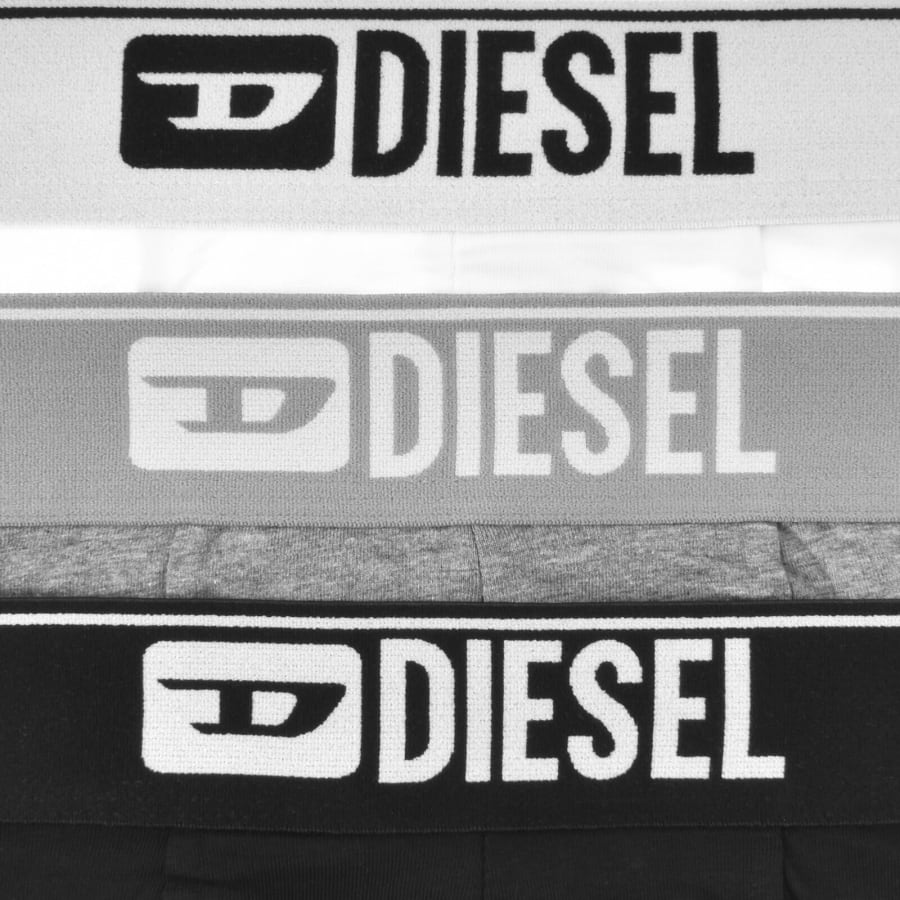 Image number 5 for Diesel Underwear 3 Pack Long Boxer Shorts Black