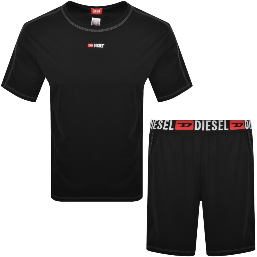 Image number 1 for Diesel Adam Core Pyjama Set Black