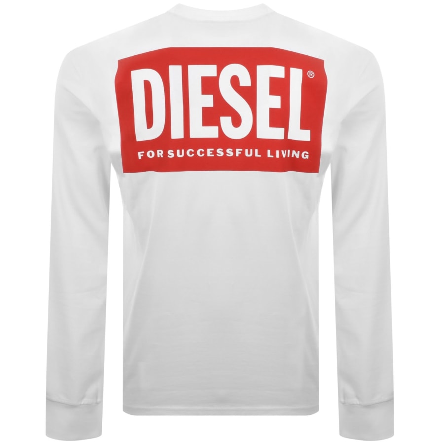 Image number 5 for Diesel T Boxt Long Sleeve T Shirt White