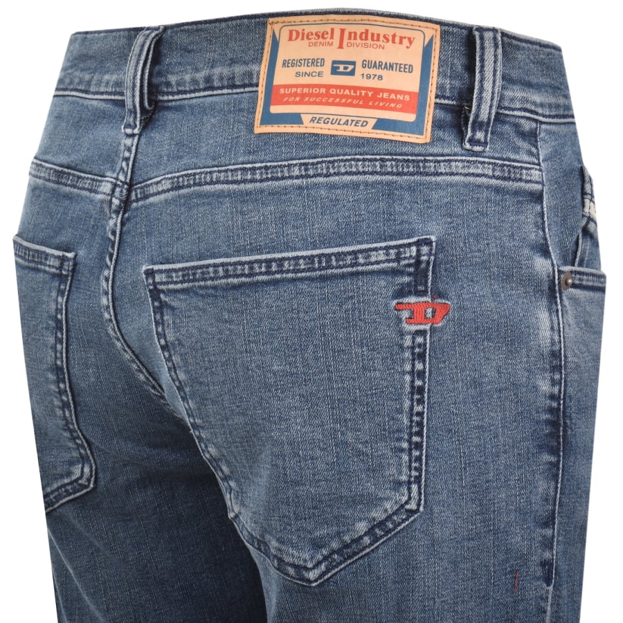 Image number 4 for Diesel D Strukt Slim Fit Mid Wash Jeans Blue