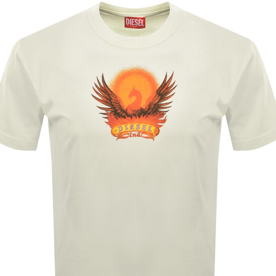 Image number 2 for Diesel T Adjust AA1 T Shirt Cream