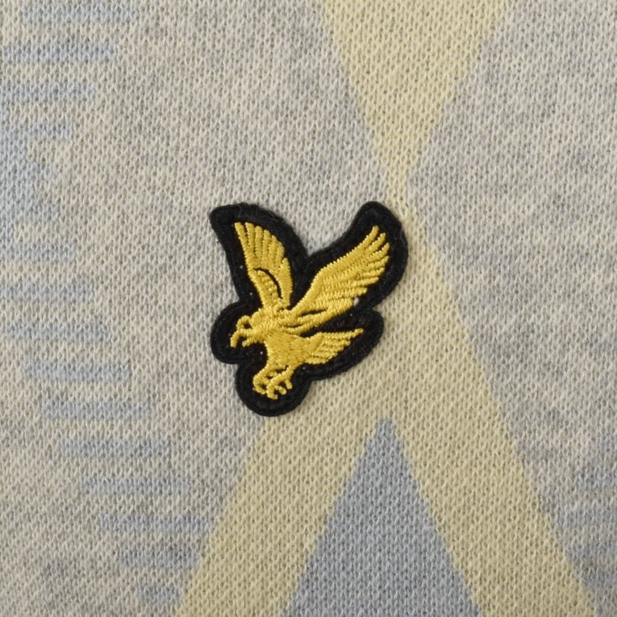 Image number 3 for Lyle And Scott Argyle Knit Polo Grey