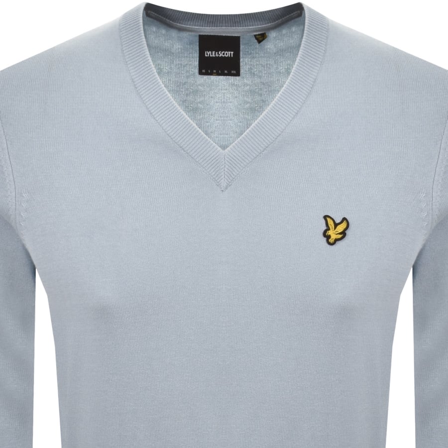 Image number 2 for Lyle And Scott Knitted Jumper Blue