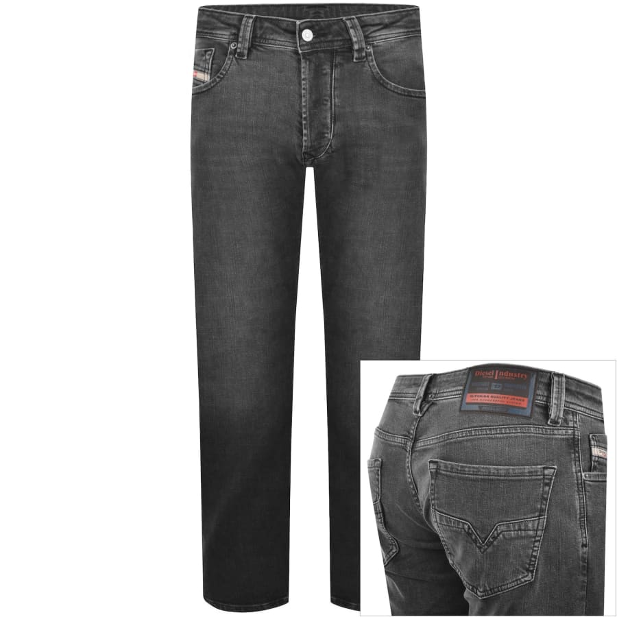 Image number 1 for Diesel 1985 Larkee Regular Fit Jeans Mid Grey