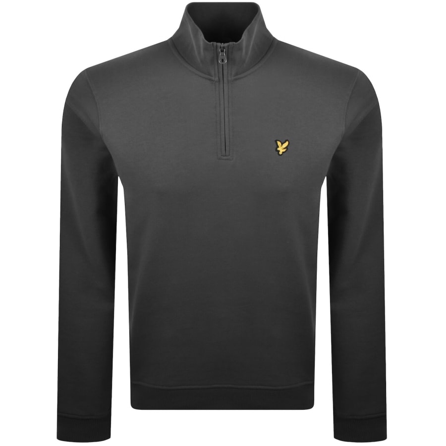 Image number 1 for Lyle And Scott Quarter Zip Sweatshirt Grey