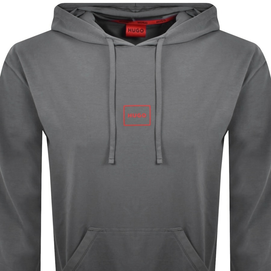 Image number 2 for HUGO Laze Hoodie Grey